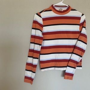 Forever 21 Orange Long Sleeve Cropped Shirt!!